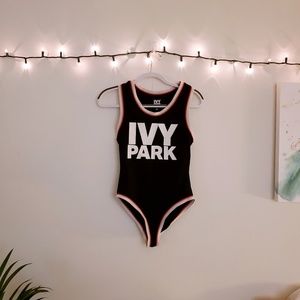 IVY PARK Red Stripe Sleeveless Body Suit